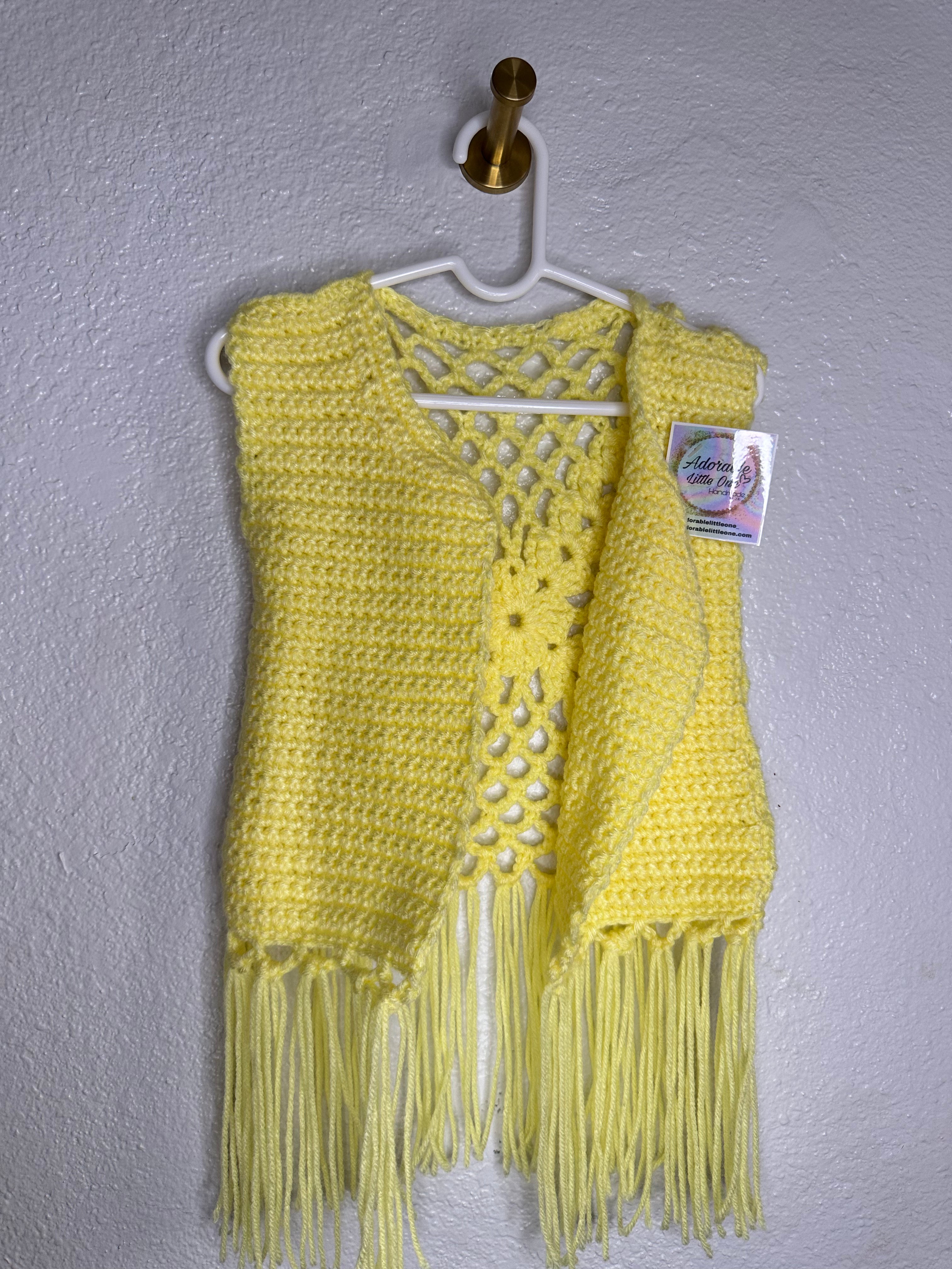 Crochet Vest Yellow
