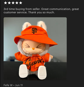 SF Jersey Hat Labubu Clothes Set