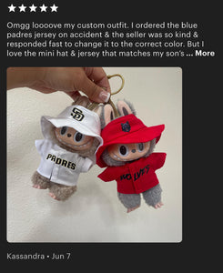 CUSTOM Jersey Hat Labubu Clothes Set