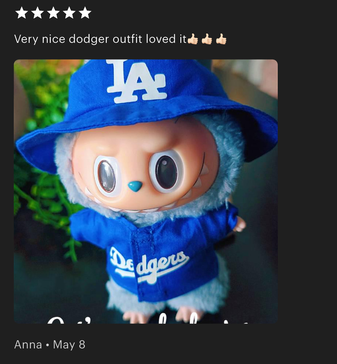 LA Dodgers Labubu Set