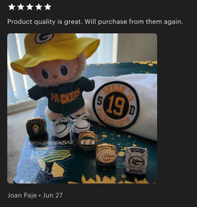 Packers Jersey Hat Labubu Clothes Set
