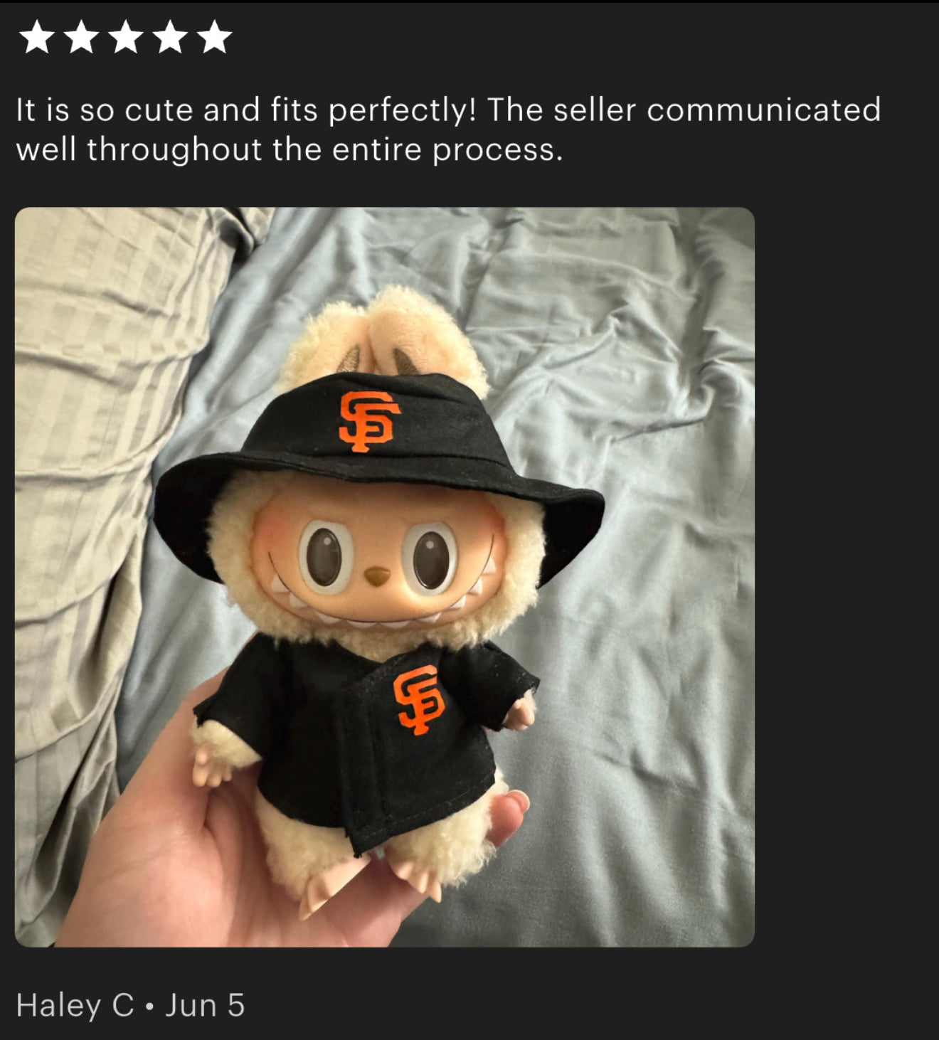 SF Jersey Hat Labubu Clothes Set