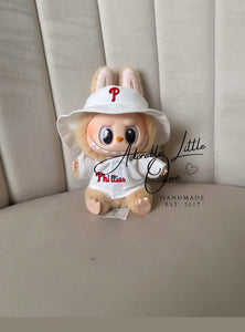 Phillies Jersey Hat Labubu Clothes Set