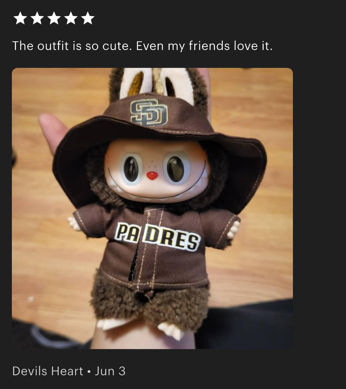 Padres Labubu Clothes Set