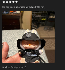Raiders Jersey Hat Labubu Clothes Set