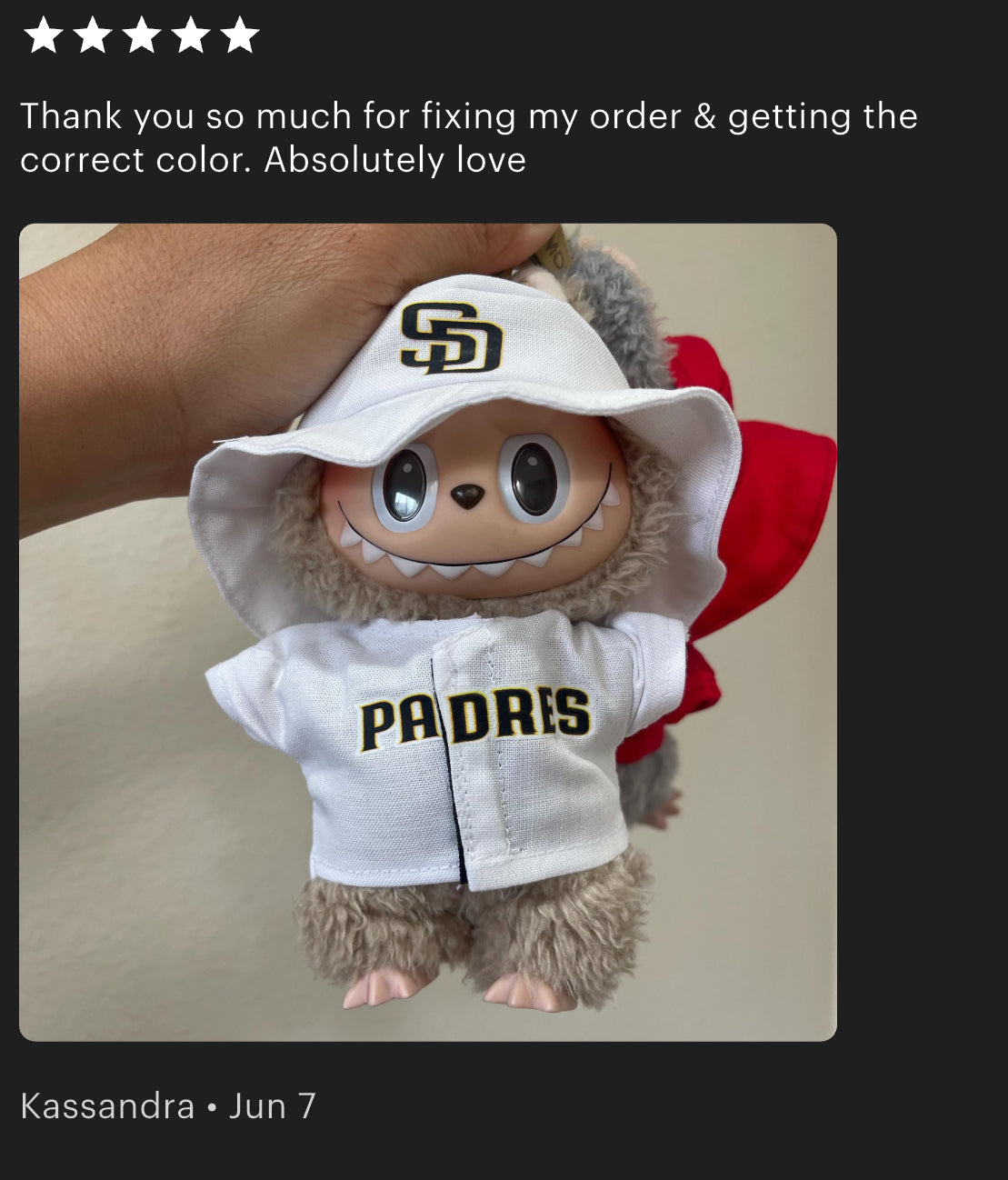 Padres Labubu Clothes Set