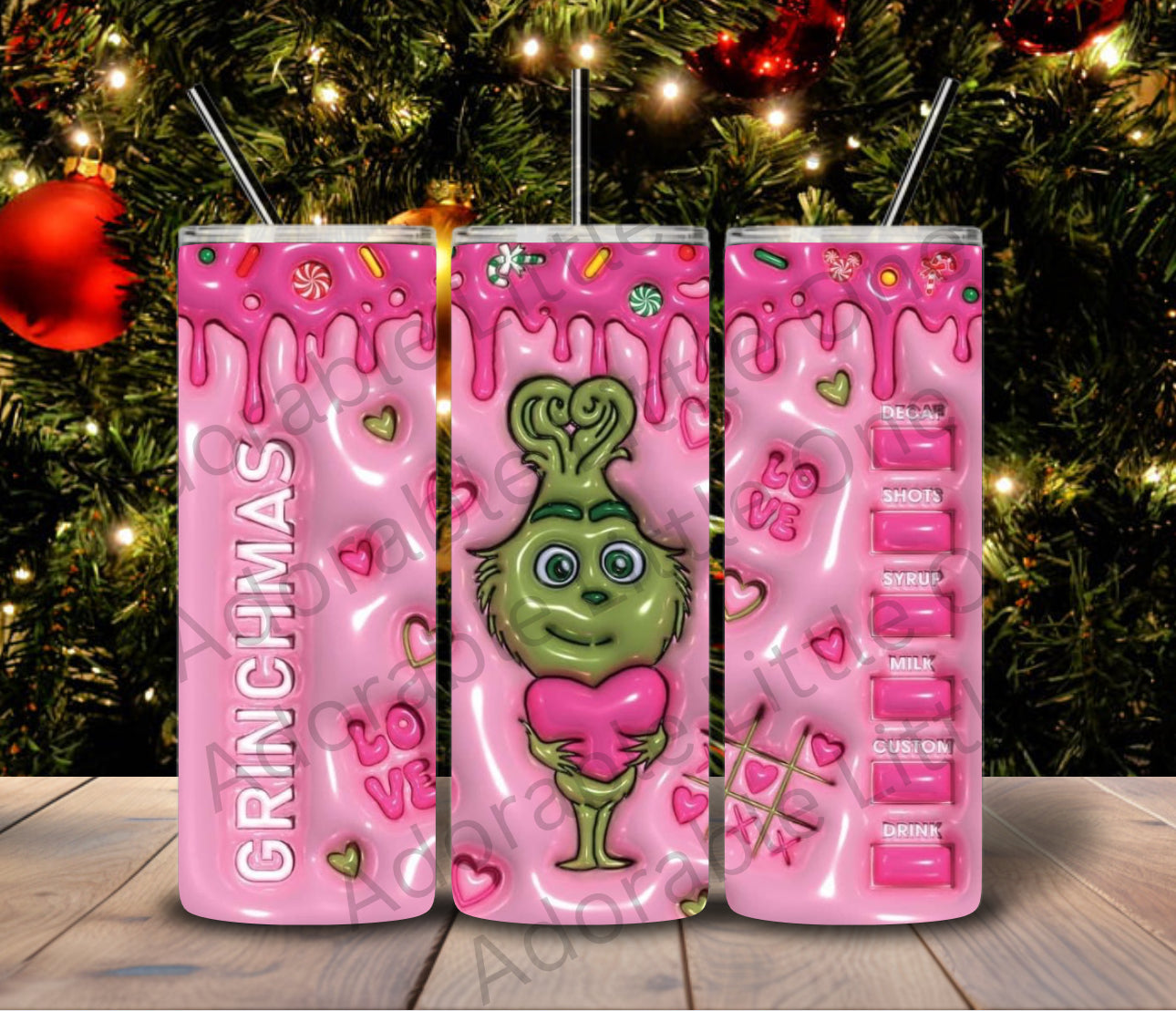 Pink Grinch Tumbler