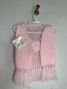 Crochet Vest Light Pink