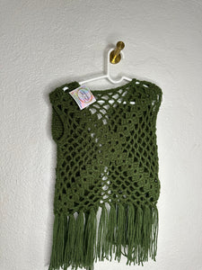 Crochet Vest Green