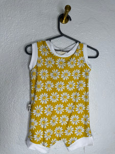 Yellow Floral Romper 6-9M